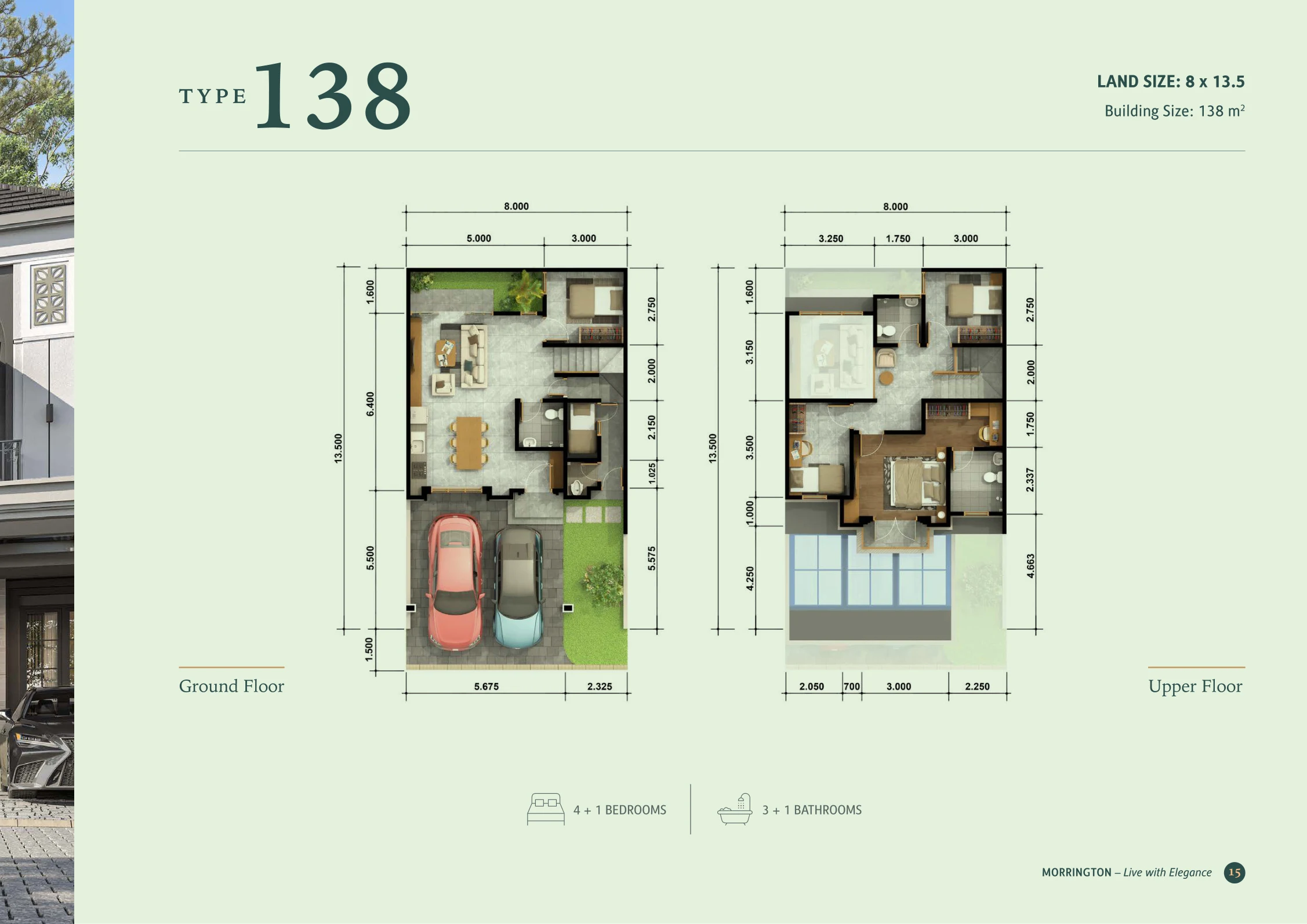 Denah Morrington 138 — Ground Floor & Upper Floor