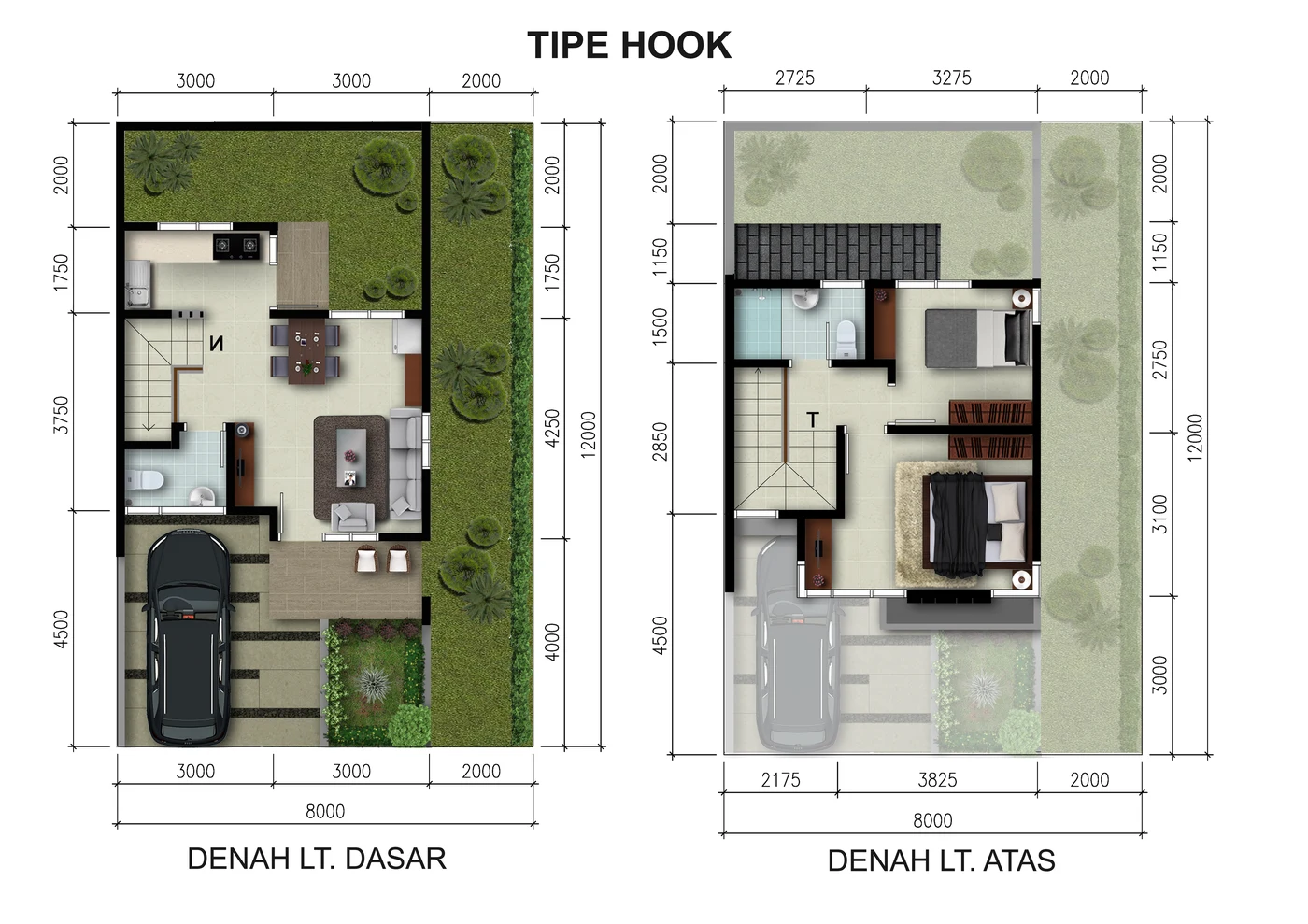 Denah New DaVinci Hook — Ground Floor & Upper Floor