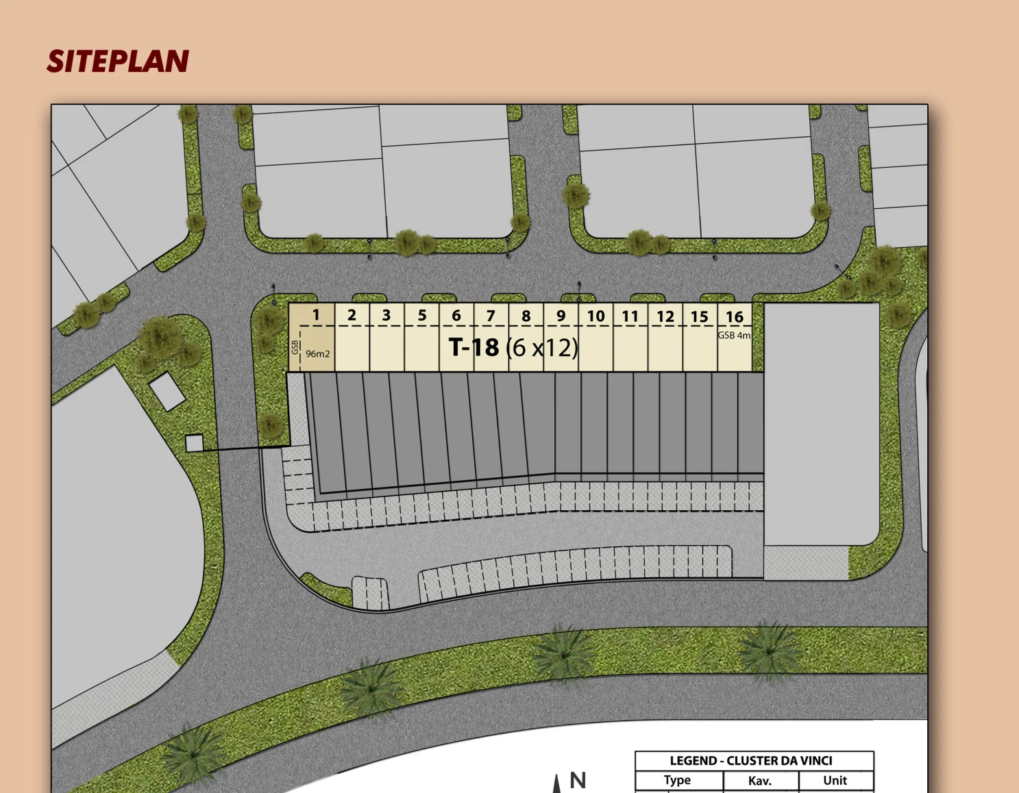 New DaVinci — Siteplan Blok T-18